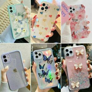 For iPhone 13 12 11 Pro MAX XR 7 8 Case Glitter Shockproof Bumper Hybrid Cover